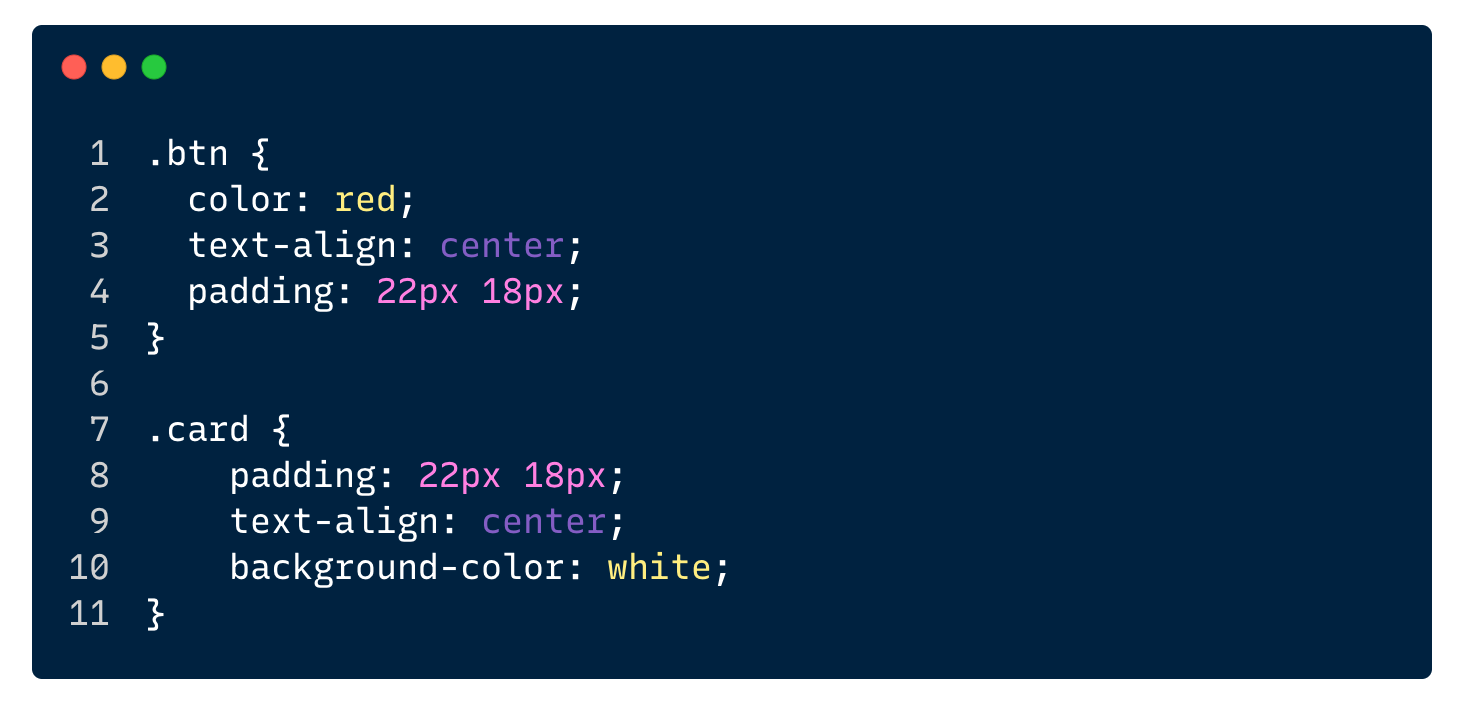 css code sample