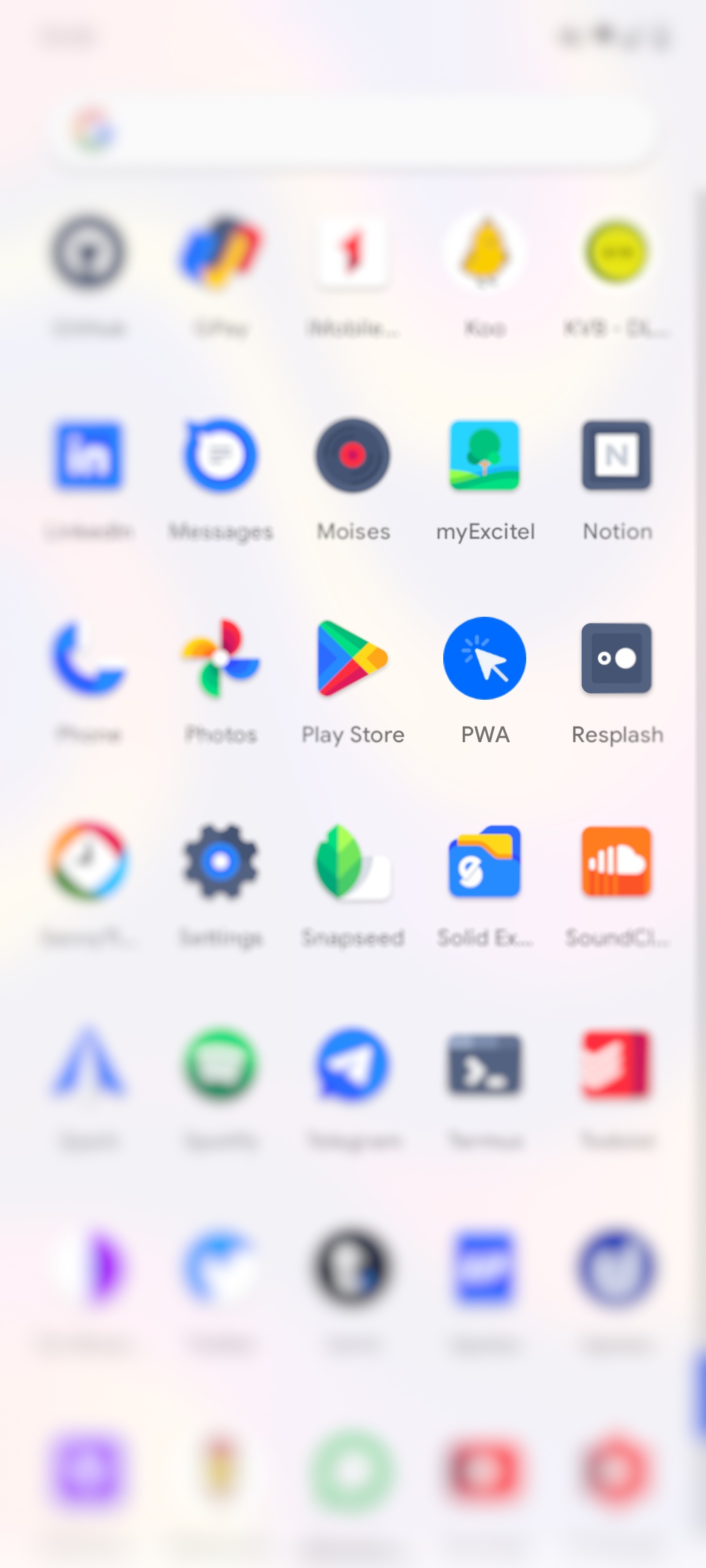 PWA App Drawer